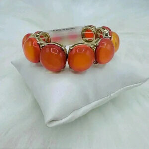 Sparkly Orange Fashion Bracelet